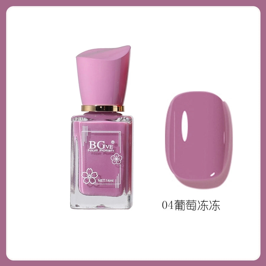 Bgve Nail Polish Long-lasting Quick-drying Transparent Nude Color Jelly Pink   Whitening Oil-based Nail Polish