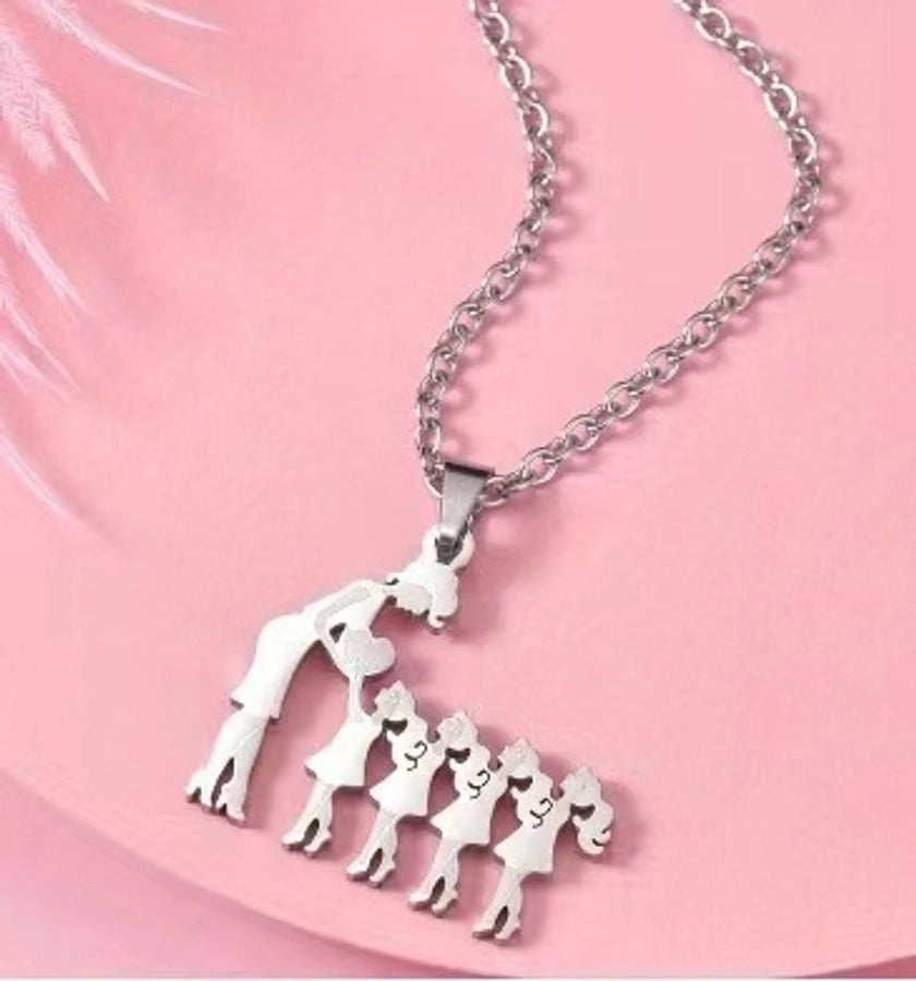 Jewelry Sweet Simple Style Human 304 Stainless Steel Pendant Necklace