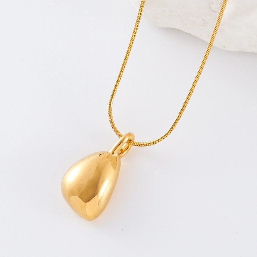 Jewelry Casual Elegant Classic Style Oval 304 Stainless Steel Pendant Necklace