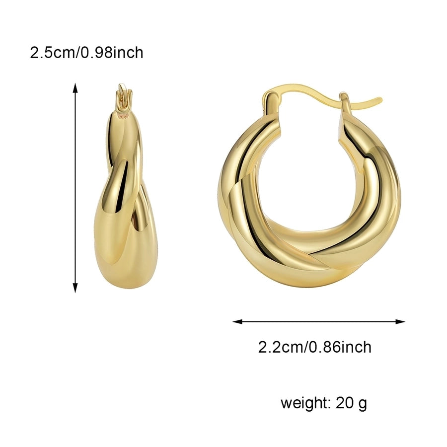 1 Pair Simple Style Classic Style Solid Color Plating Brass 18K Gold Plated Earrings