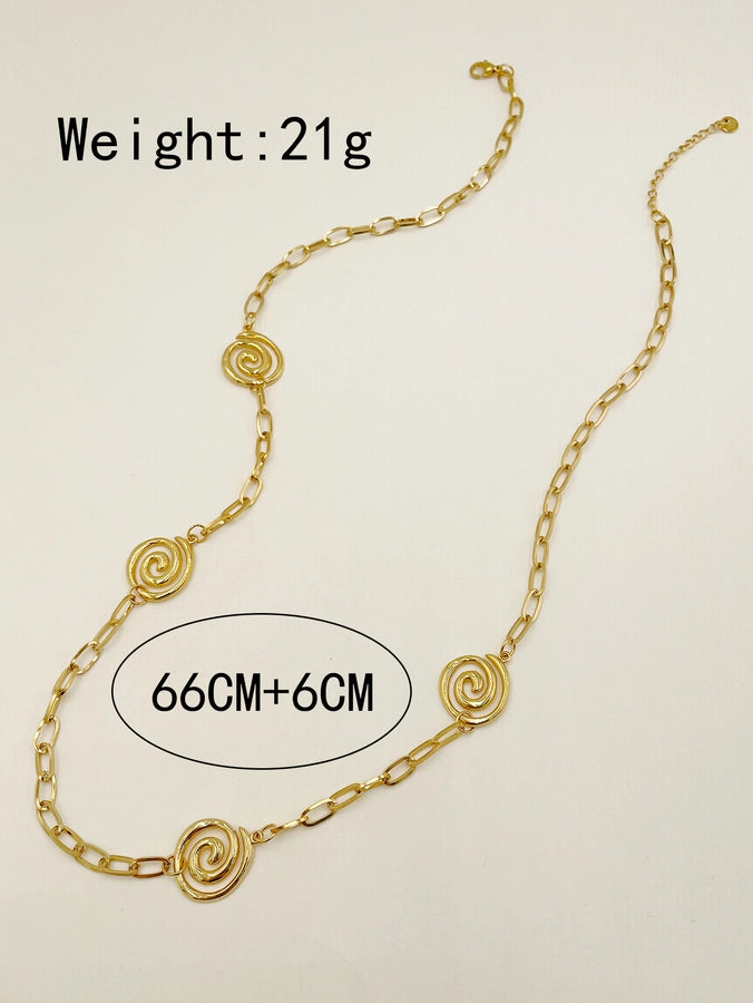 304 Stainless Steel 14K Gold Plated Casual Simple Style Polishing Plating The Answer Necklace - CEJEW