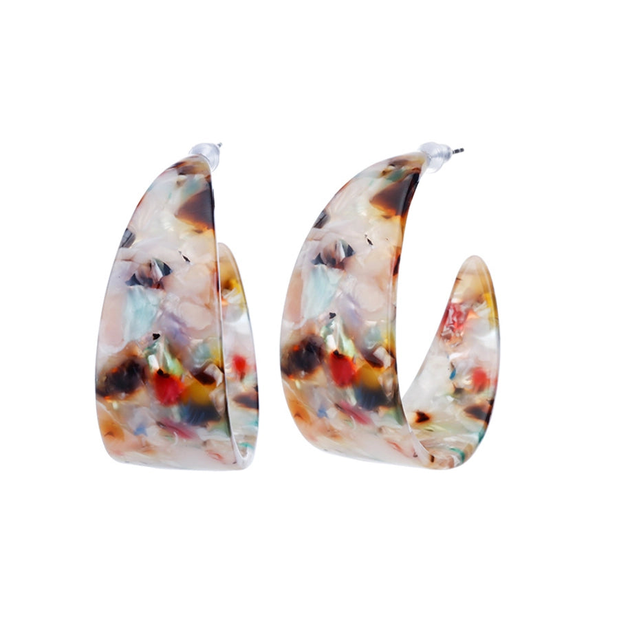 wis  popular C- shaped acetate plate earrings acrylic fashion earrings exaggerated  earrings - CEJEW