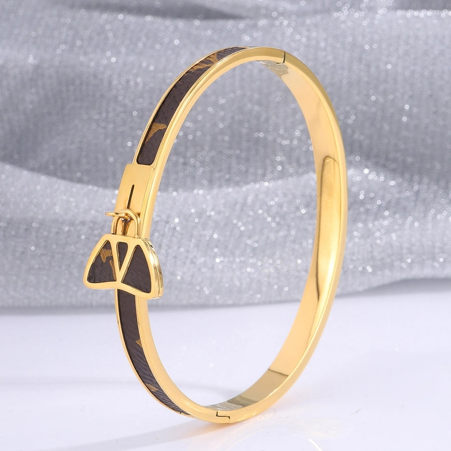 Elegant French Style Classic Style Bag 304 Stainless Steel Bangle In Bulk