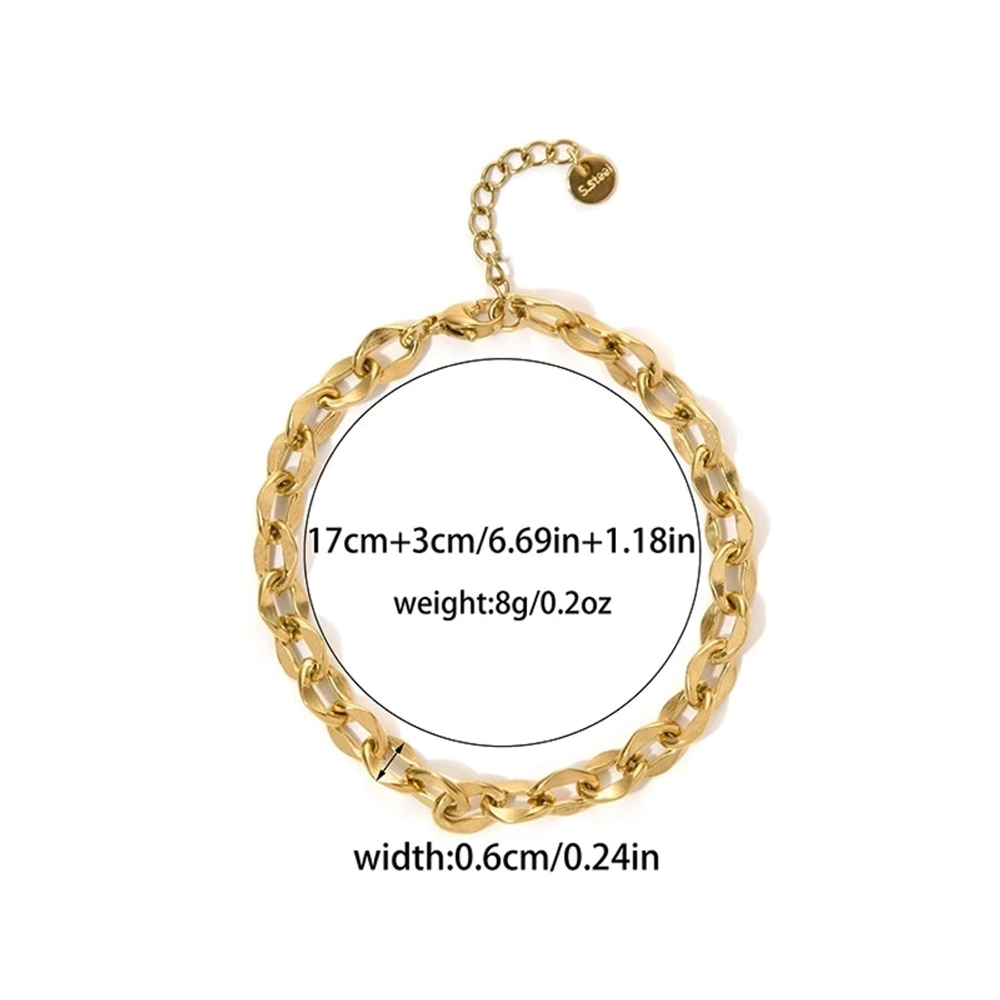 Casual Modern Style Simple Style Geometric 304 Stainless Steel 14K Gold Plated Stainless Steel Bracelets In Bulk