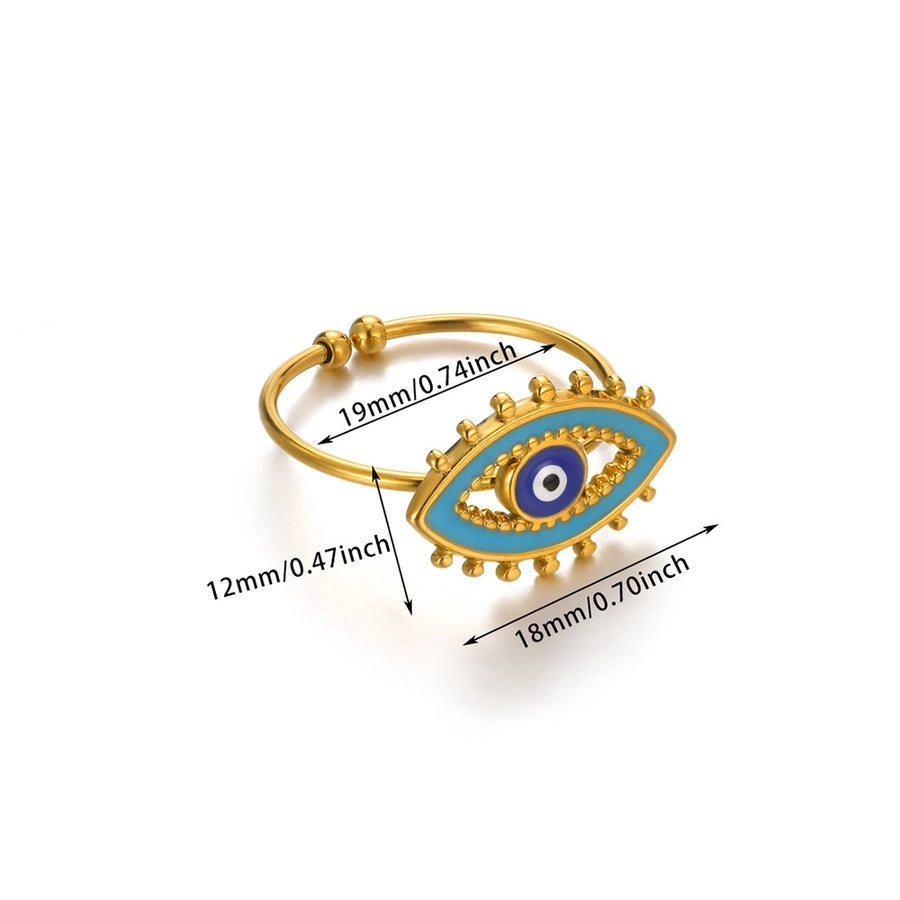 Jewelry Classical Retro Eye 304 Stainless Steel Open Rings