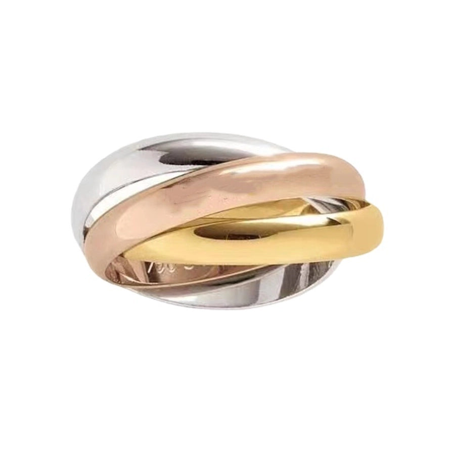 ins style geometric titanium steel plating rings