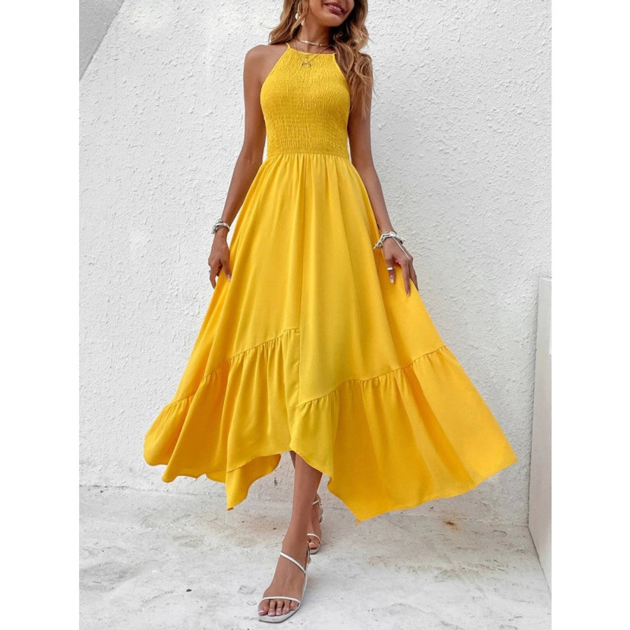 Women's Strap Dress Streetwear Strap Sleeveless Solid Color Midi Dress Holiday