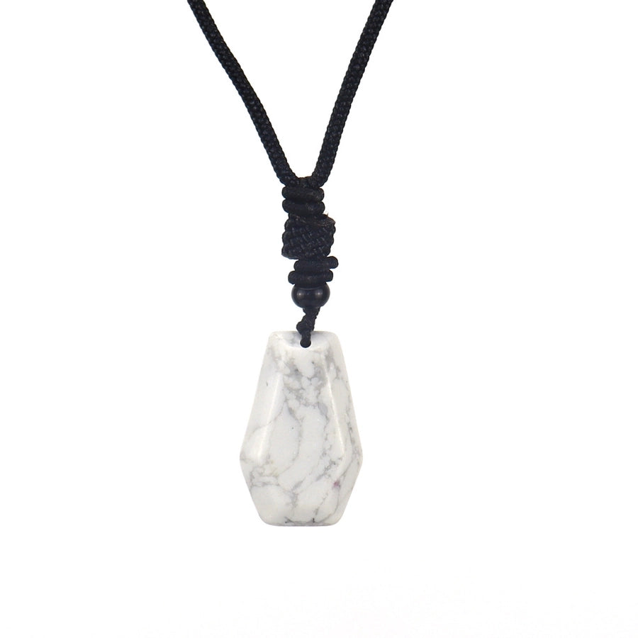 ethnic style water droplets natural stone crystal agate pendant necklace 1 piece