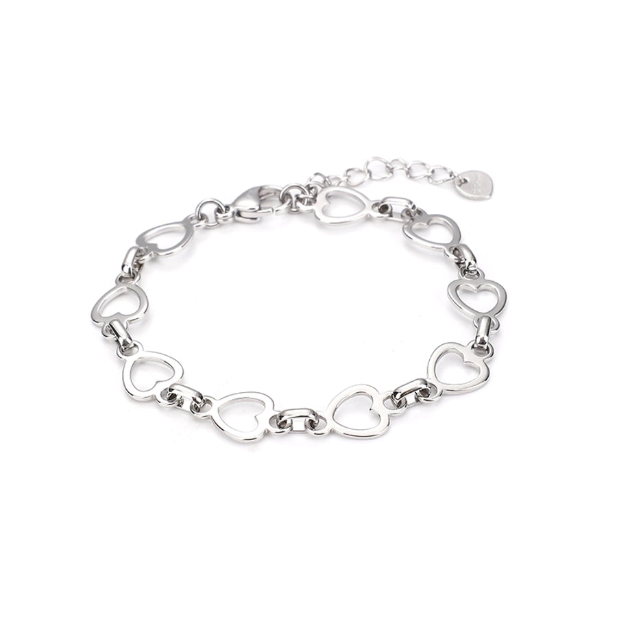 Elegant Simple Style Heart Shape 304 Stainless Steel Stainless Steel Bracelets In Bulk