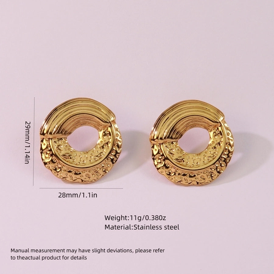 1 Pair Vintage Style Sweet Classic Style Irregular Geometric Irregular 304 Stainless Steel Imitation Gold  Ear Studs