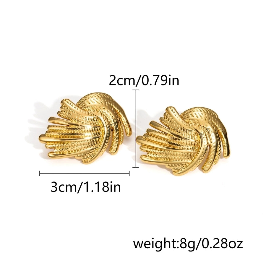 1 Pair IG Style Exaggerated Cool Style Water Droplets Heart Shape Shell Plating 201 Stainless Steel Ear Studs