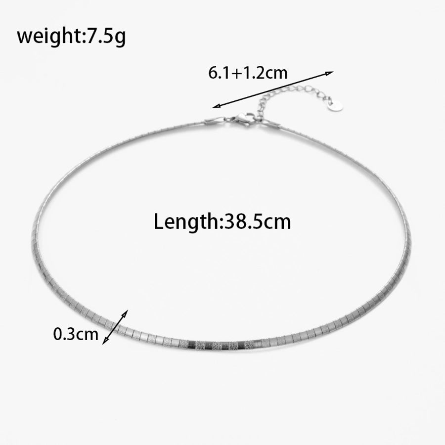 Jewelry Simple Style Streetwear Solid Color 304 Stainless Steel Plating Bracelets Necklace