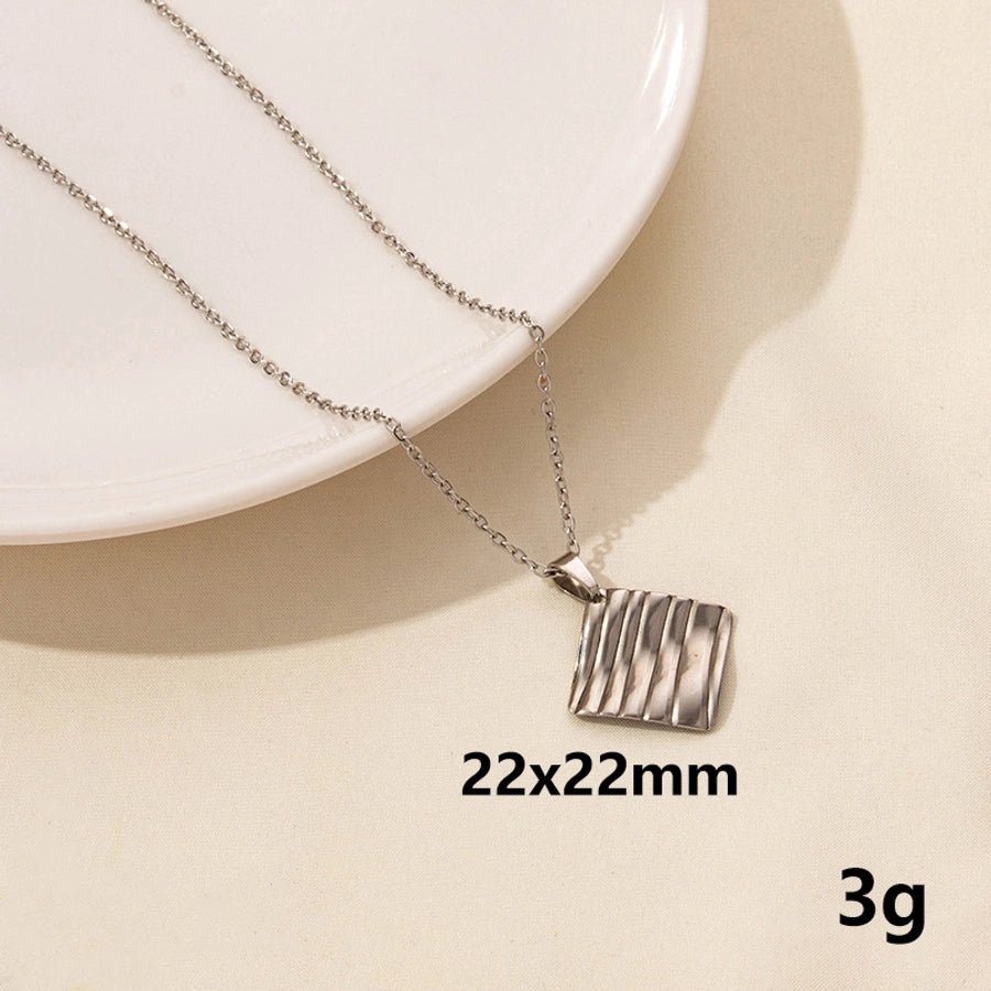 Jewelry Simple Style Infinity Shell 304 Stainless Steel Chain Pendant Necklace