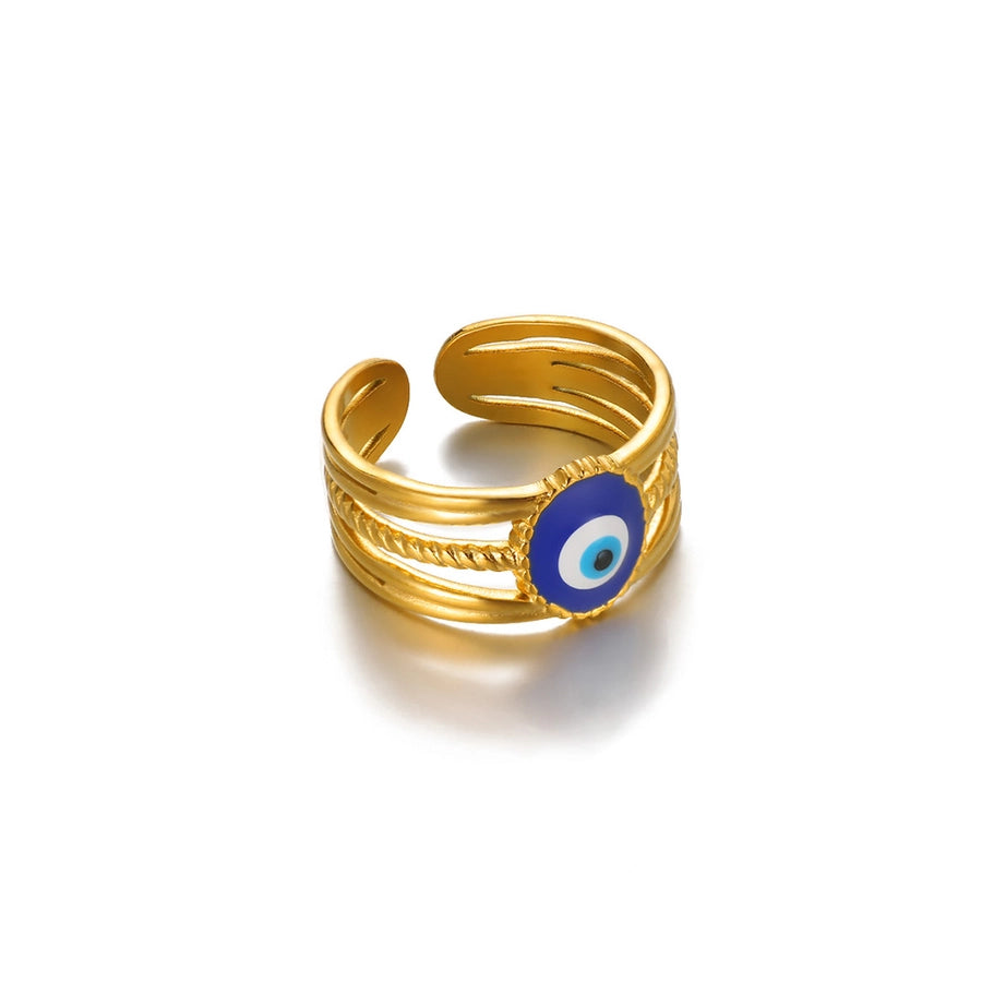 Jewelry Classical Retro Eye 304 Stainless Steel Open Rings