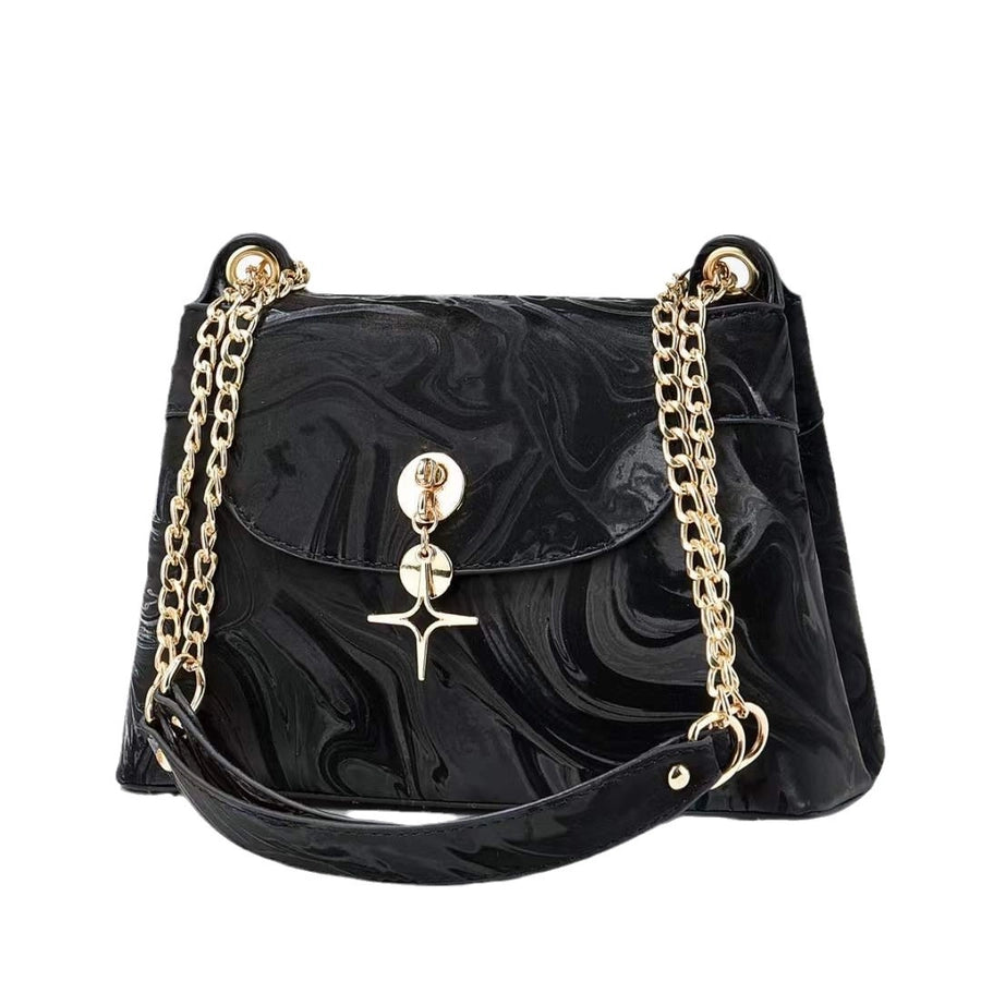 Women's Medium PU Solid Color Elegant Streetwear Sewing Thread Square Zipper Square Bag