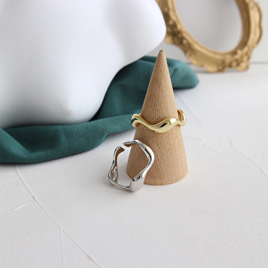 simple style commute irregular copper plating open ring