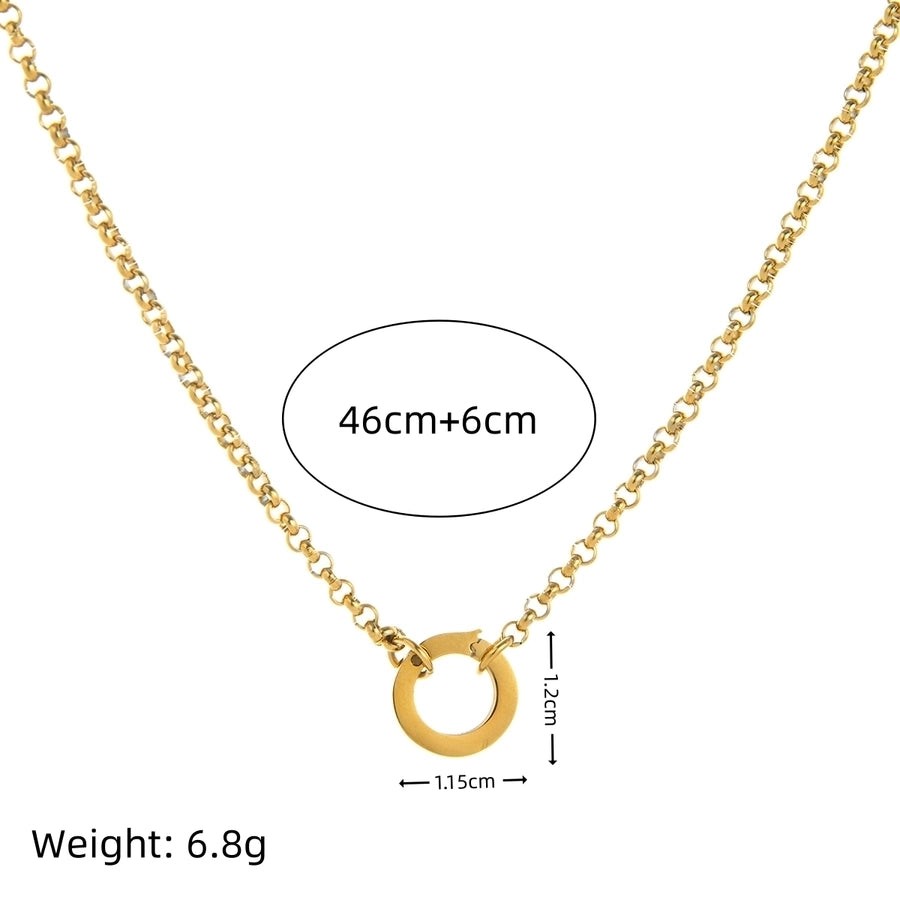 Jewelry Casual Elegant Streetwear Heart Shape 201 Stainless Steel 304 Stainless Steel 18K Gold Plated Pendant Necklace