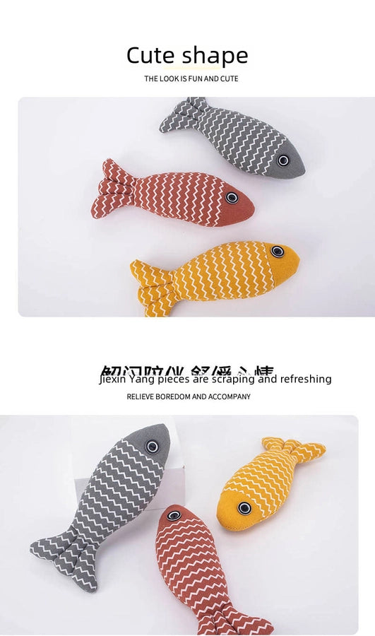 Pet Toy For Cats Teasing Cloth Fish Toy Catnip Doll Cat Pet Cat Mint