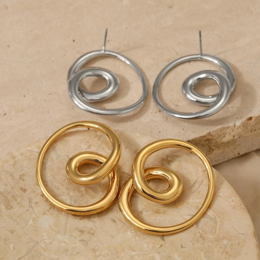 1 Pair Casual Irregular Plating 316 Stainless Steel  16K Gold Plated White Gold Plated Gold Plated Ear Studs