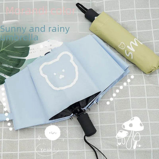 Outdoor Automatic Sunshade Umbrella For Women Anti-uv Foldable Umbrella Sun Rain Dual Purpose Advertising - CEJEW