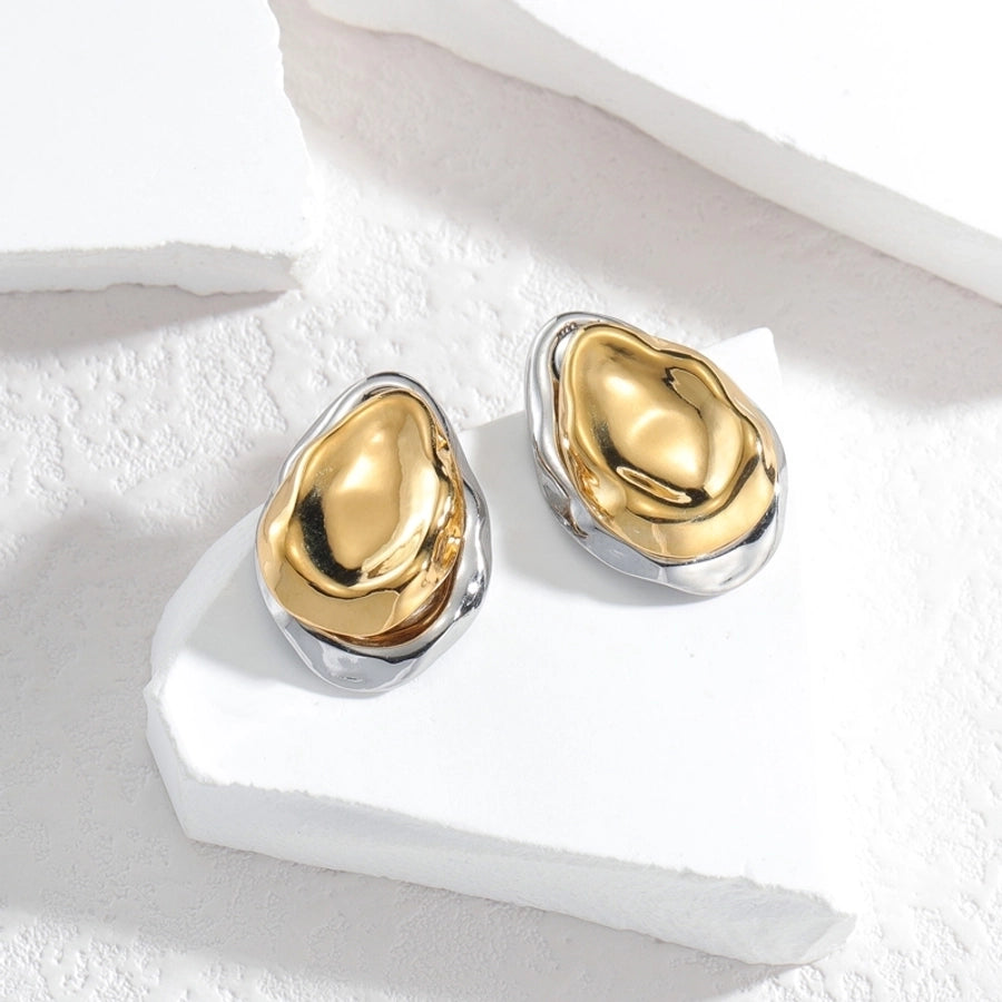 1 Piece Elegant Lady IG Style Irregular Irregular 304 Stainless Steel 18K Gold Plated Ear Studs