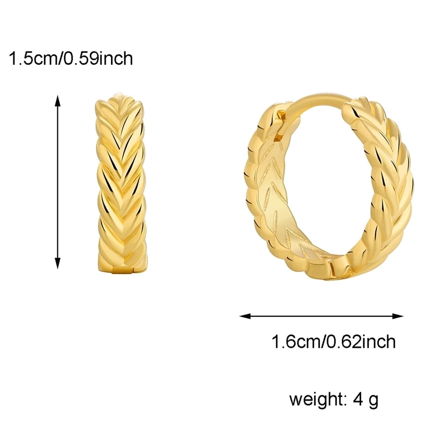 1 Pair Simple Style Classic Style Solid Color Plating Brass 18K Gold Plated Earrings