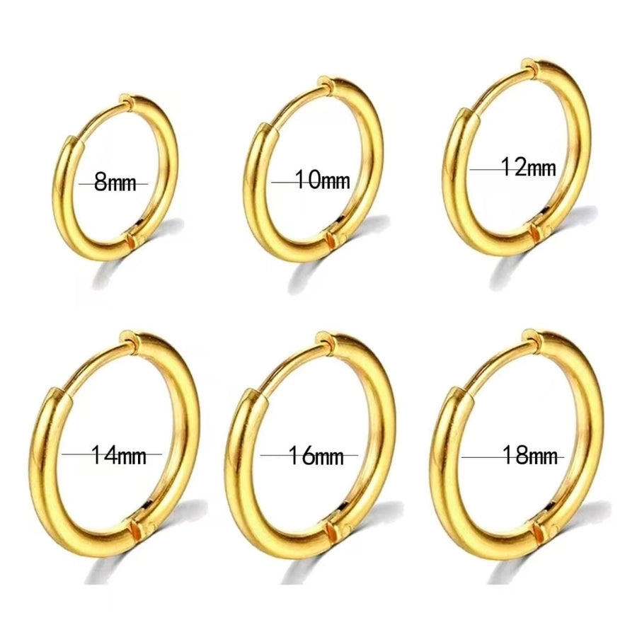 6-Piece Set Casual Simple Style Classic Style Geometric 201 Stainless Steel Hoop Earrings