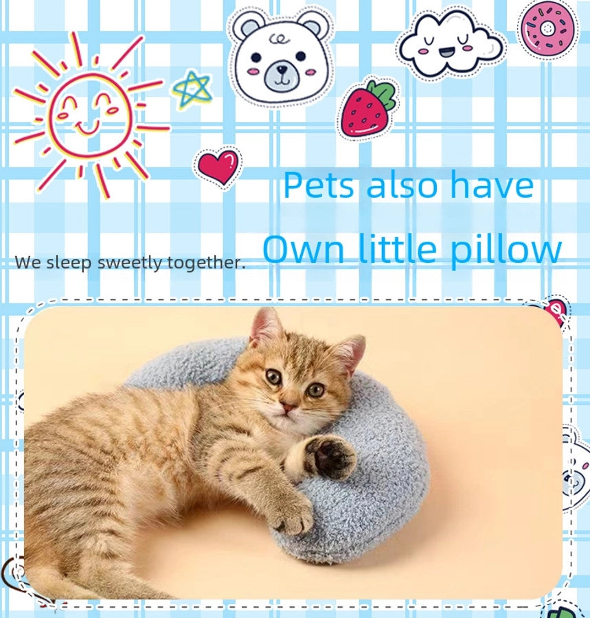 Thickened Soft Comfortable Cat Toy Pillow Dog Pet Headrest Cushion Prevents Biting Durable Plush Material For Sleeping Playing