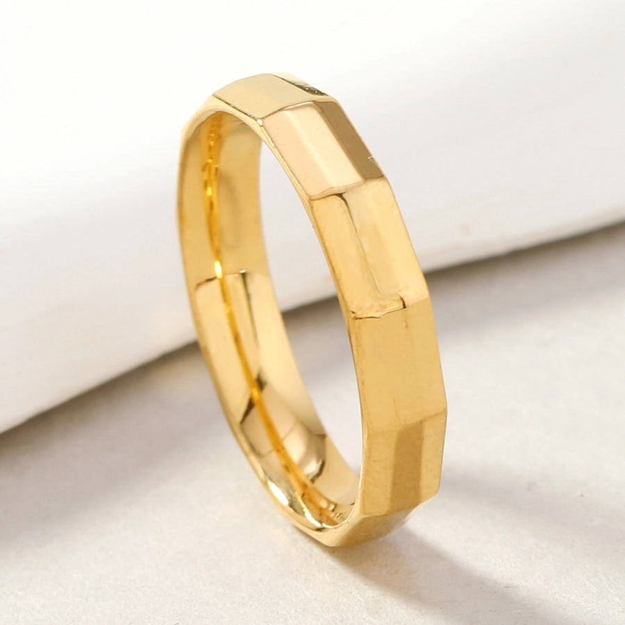 Jewelry Simple Style Geometric Solid Color Titanium Steel Rings