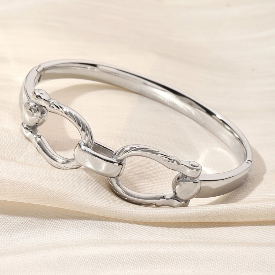 Simple Style Classic Style Solid Color Titanium Steel Bangle In Bulk