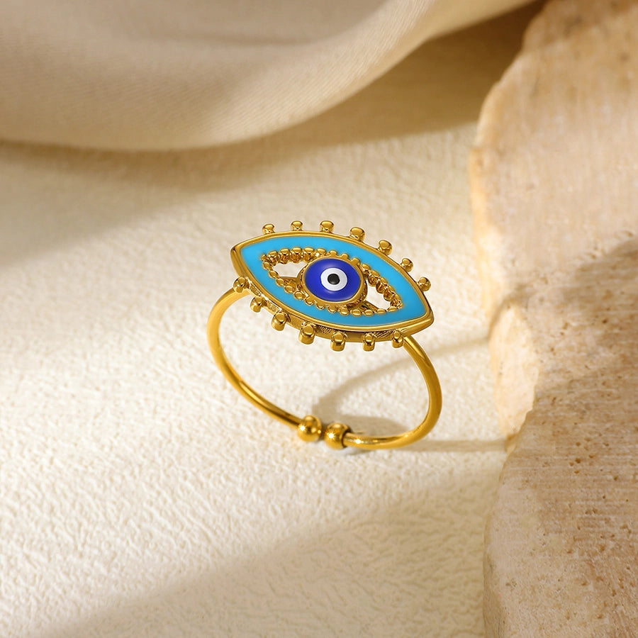 Jewelry Classical Retro Eye 304 Stainless Steel Open Rings