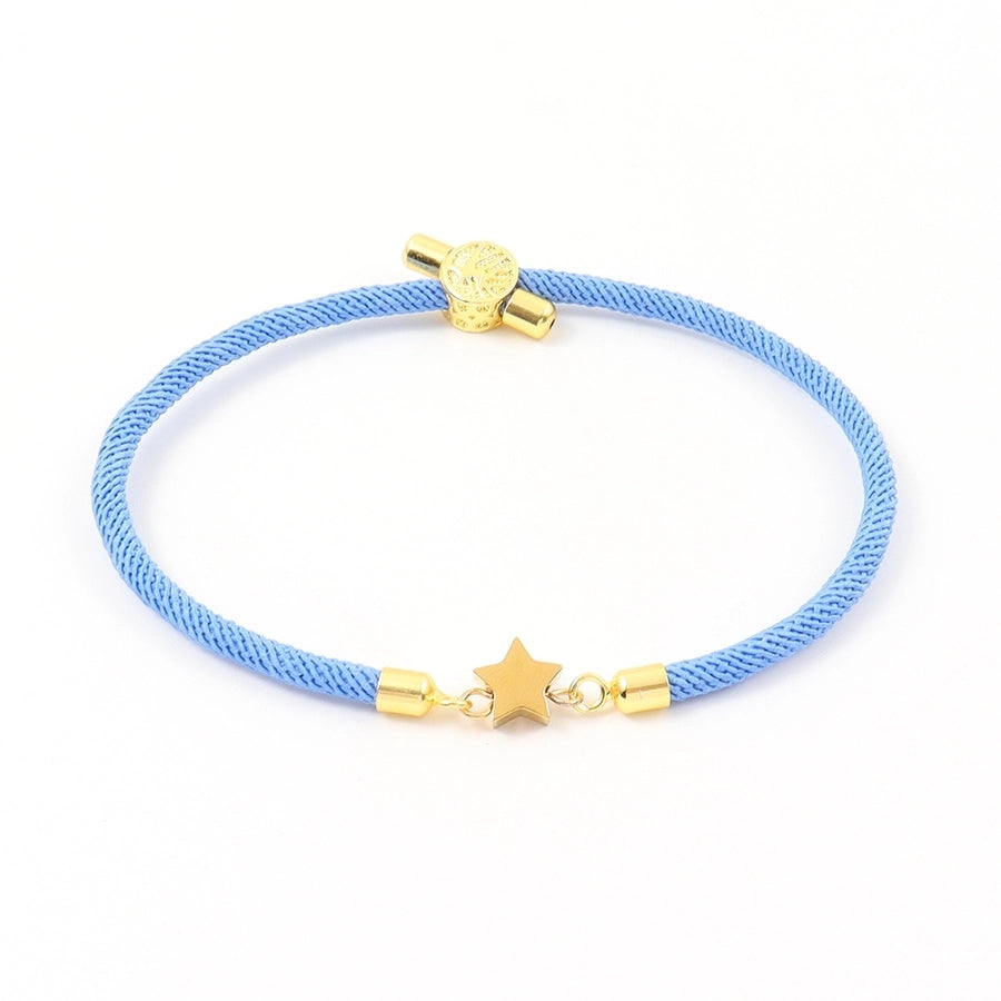 Elegant Simple Style Classic Style Star 304 Stainless Steel Nylon Twisted Rope Chain Bracelets In Bulk