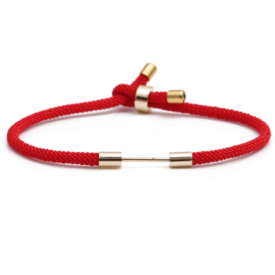 fashion color retractable adjustable basic red milan rope women's diy copper bracelet