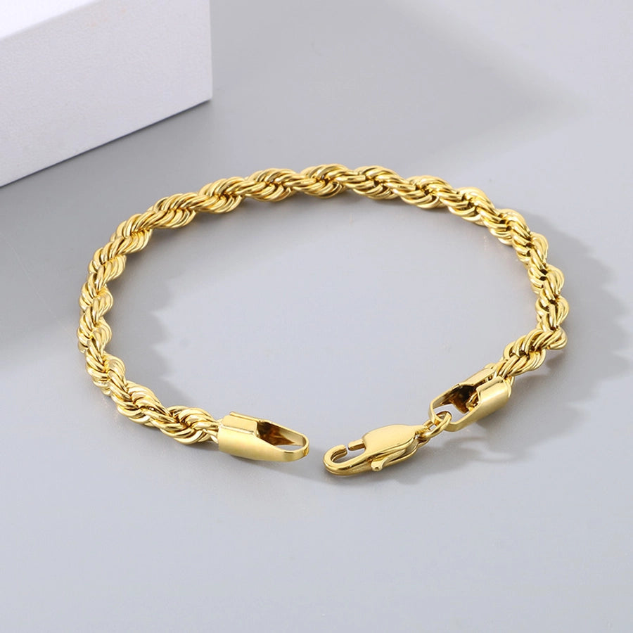 Simple Style Geometric 304 Stainless Steel 18K Gold Plated Unisex Bracelets