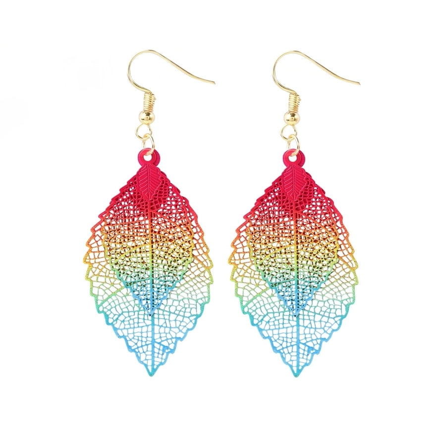 fashion leaf copper plating earrings 1 pair