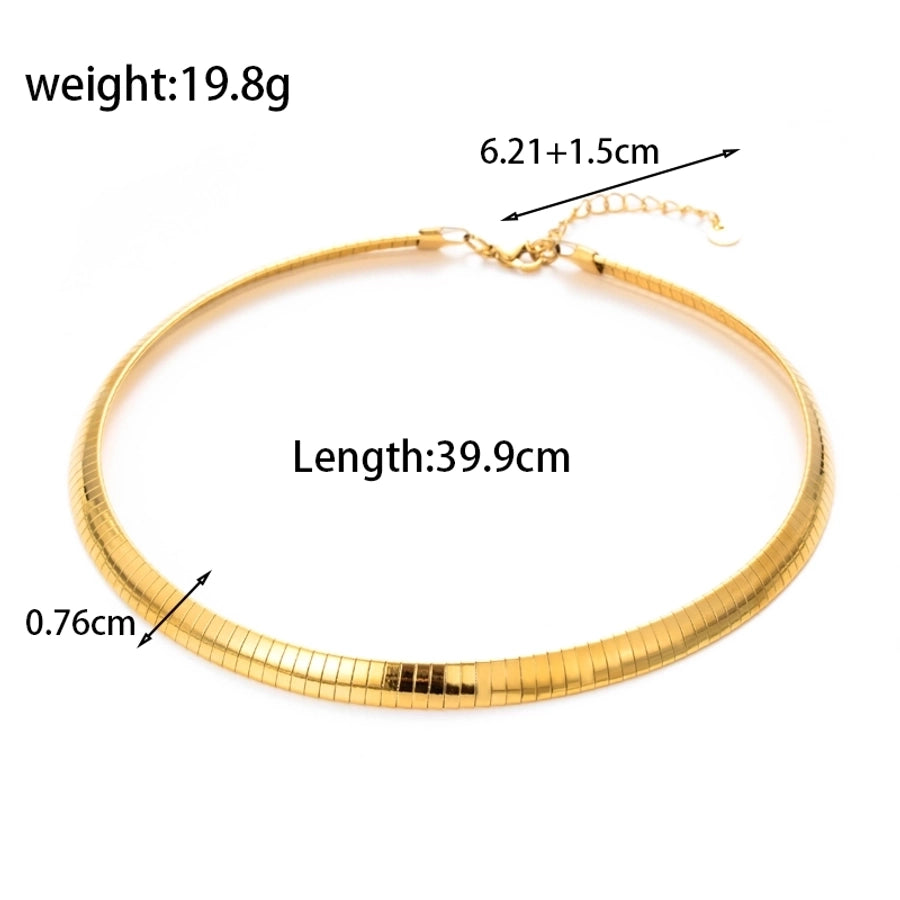 Jewelry Simple Style Streetwear Solid Color 304 Stainless Steel Plating Bracelets Necklace