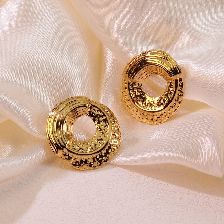 1 Pair Vintage Style Sweet Classic Style Irregular Geometric Irregular 304 Stainless Steel Imitation Gold  Ear Studs