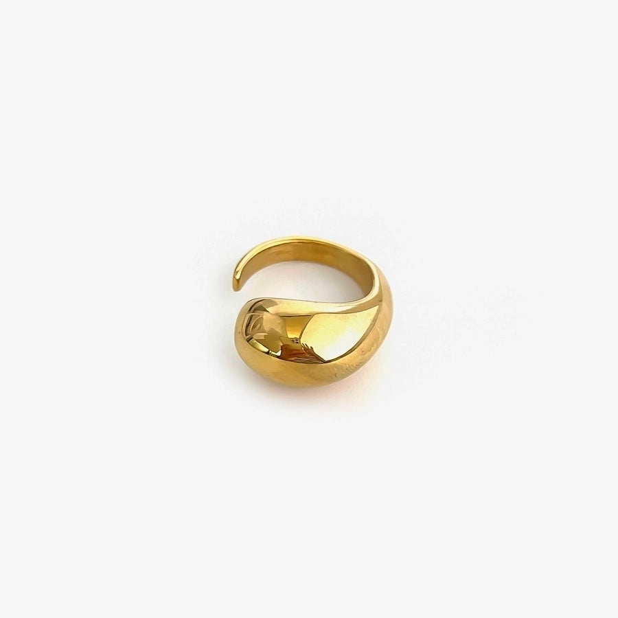 Jewelry Nordic Style Retro Geometric 316L Stainless Steel  18K Gold Plated Rings