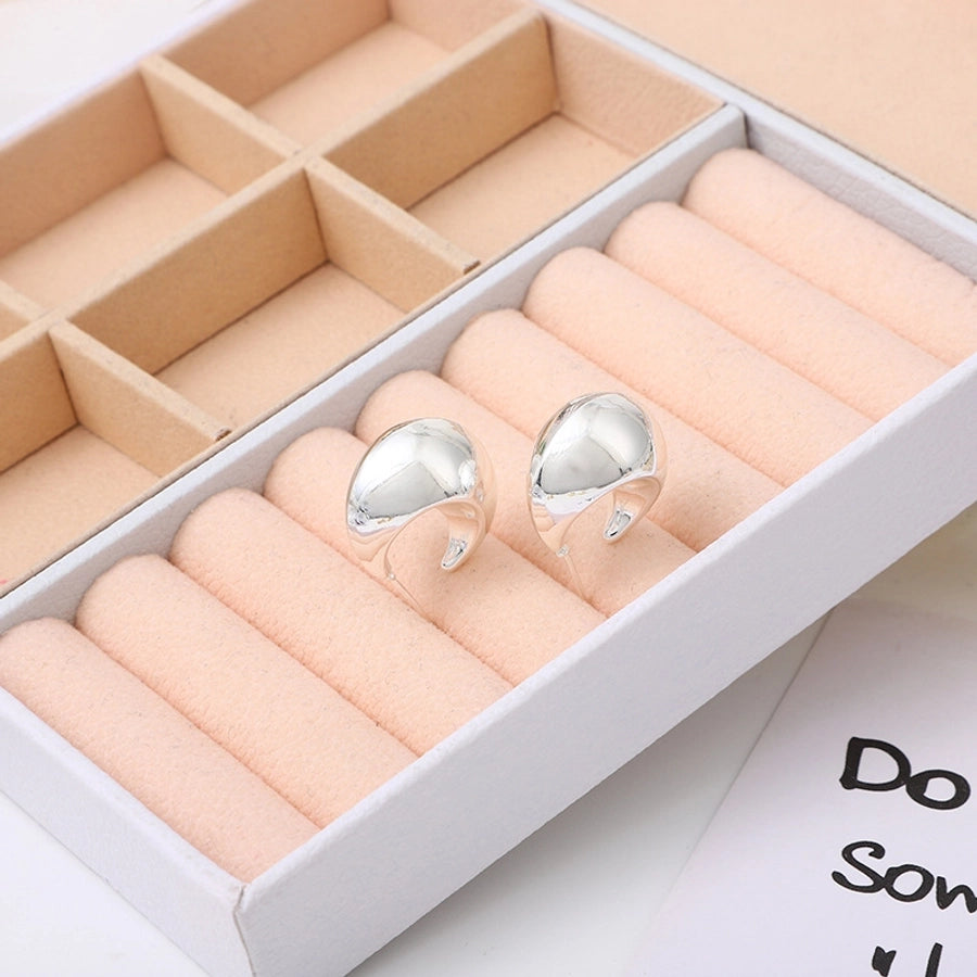 1 Pair Elegant Lady Geometric Copper 18K Gold Plated Ear Studs