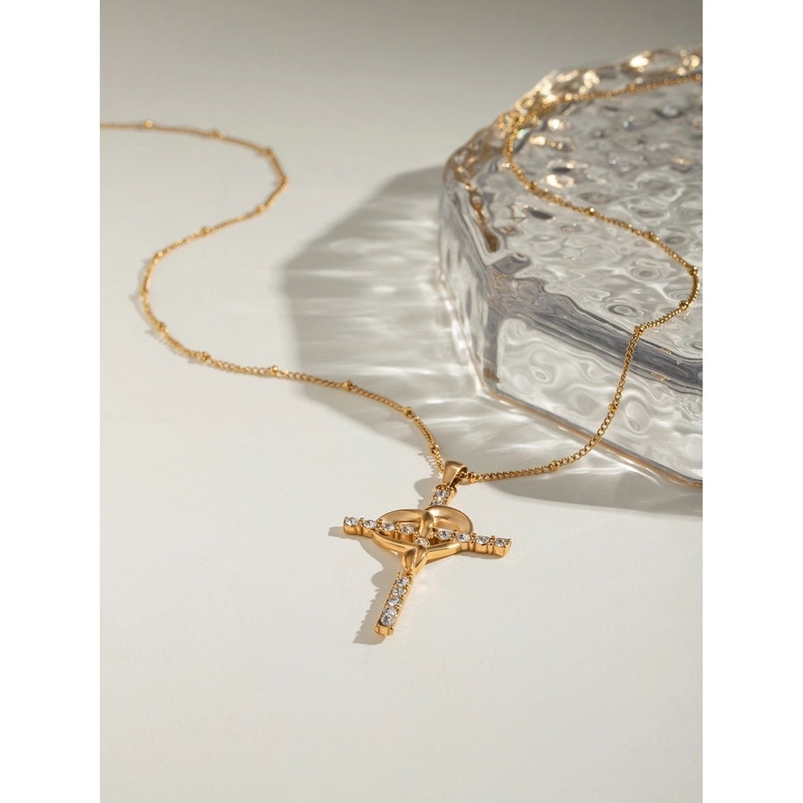 Jewelry Simple Style Classic Style Cross 304 Stainless Steel Stainless Steel Necklaces