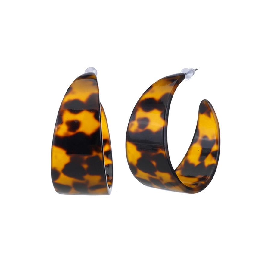 wis  popular C- shaped acetate plate earrings acrylic fashion earrings exaggerated  earrings - CEJEW