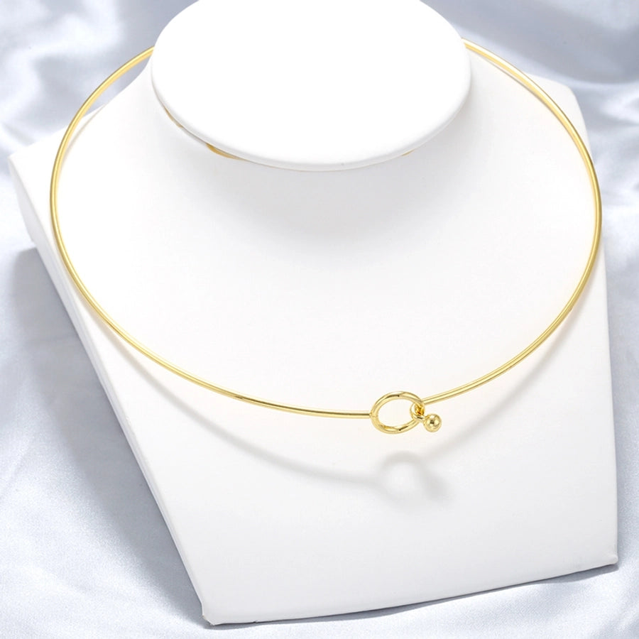 Jewelry Casual Simple Style Geometric 304 Stainless Steel 18K Gold Plated Choker