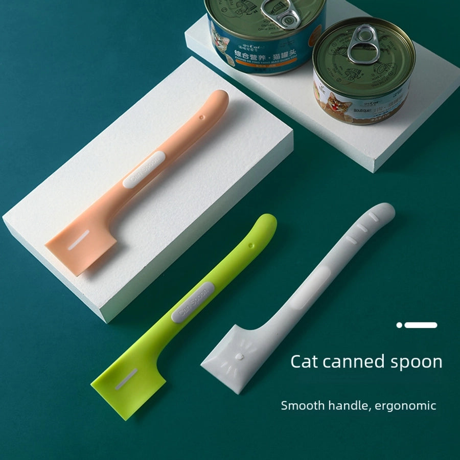 Pet Supplies - Cat Food Utensils - Cat Feeding Spoon Scale Easy To Measure Control Portions Durable Plastic Material