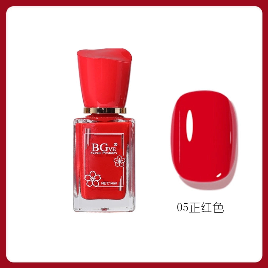 Bgve Nail Polish Long-lasting Quick-drying Transparent Nude Color Jelly Pink   Whitening Oil-based Nail Polish