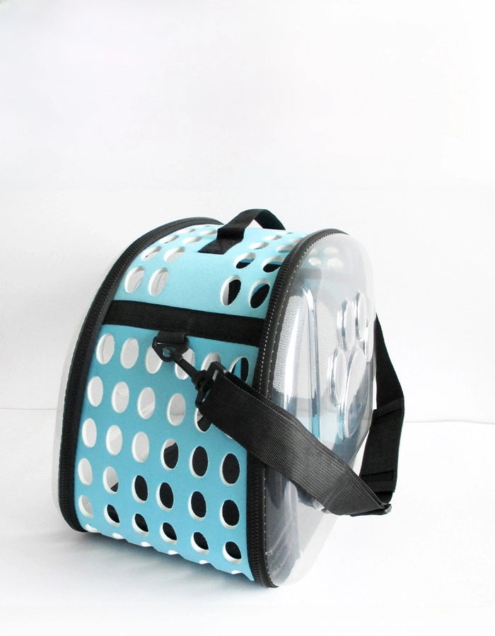 Portable Folding Transparent Pet Carrier Bag Large Capacity Breathable Outdoor Cat Backpack Cat Box Bag For Travel