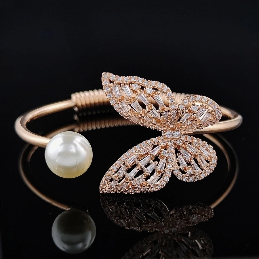 fashion copper inlay zircon bangle 1 piece - CEJEW