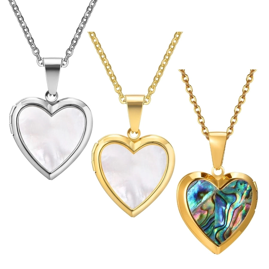 Jewelry Simple Style Heart Shape 201 Stainless Steel Pendant Necklace