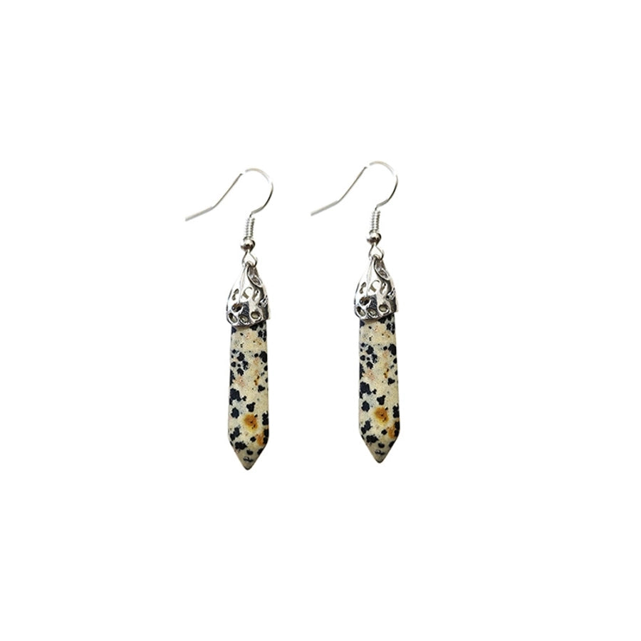 ethnic style water droplets stone drop earrings 1 pair