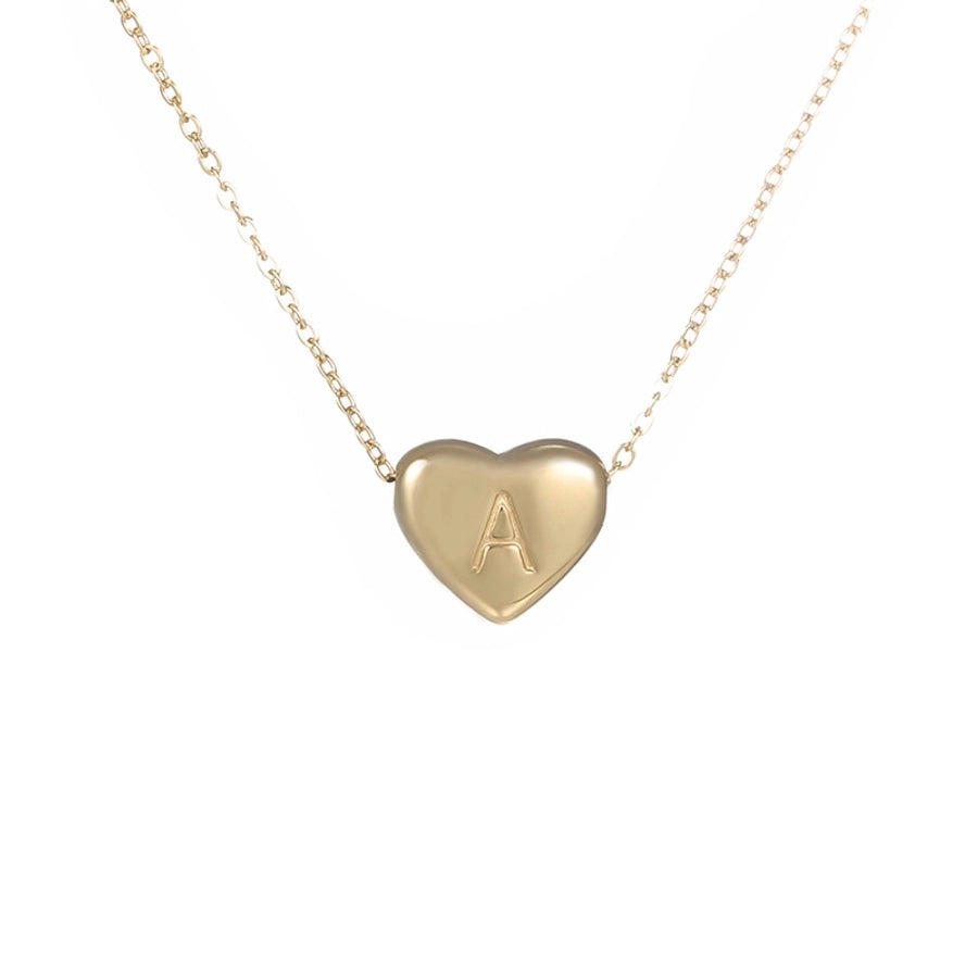 Jewelry XUPING Simple Style Commute Letter Heart Shape 304 Stainless Steel 18K Gold Plated Necklace