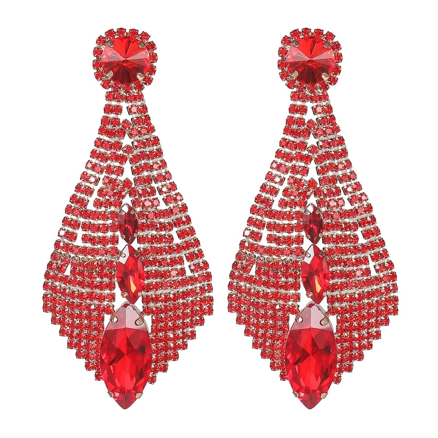 1 Pair Rock Simple Style Shiny Tassel Inlay 316 Stainless Steel  Artificial Rhinestones Drop Earrings